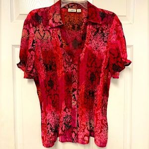 Cato Pink Floral Stretch Top